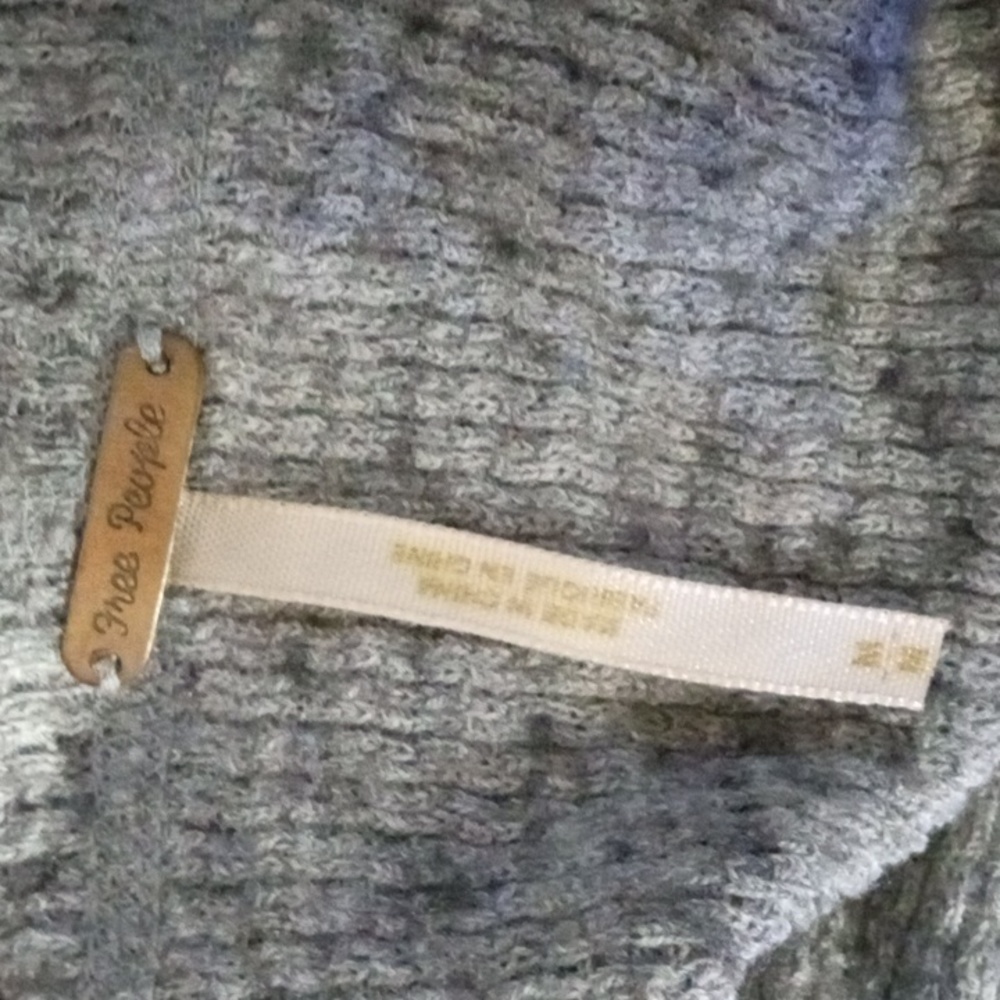 Free people hooded wool blend angora top M - Picture 5 of 7